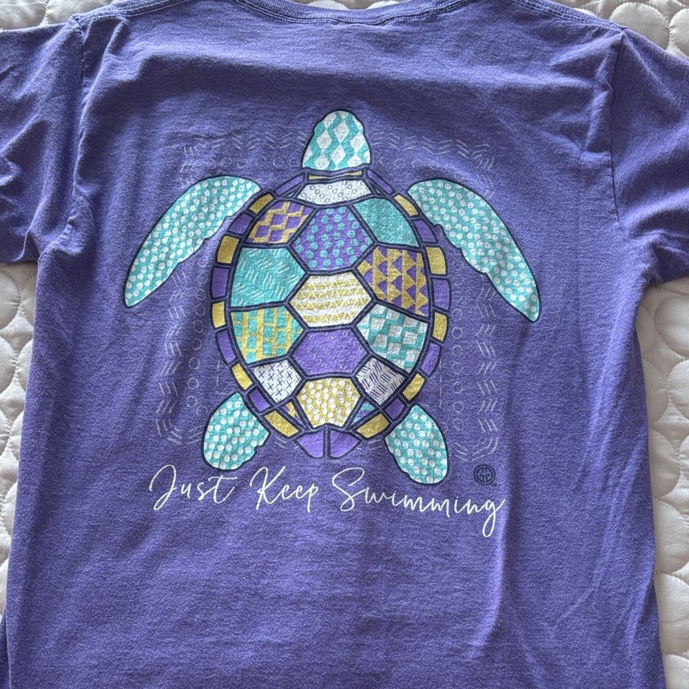 Purple Turtle Graphic Tee